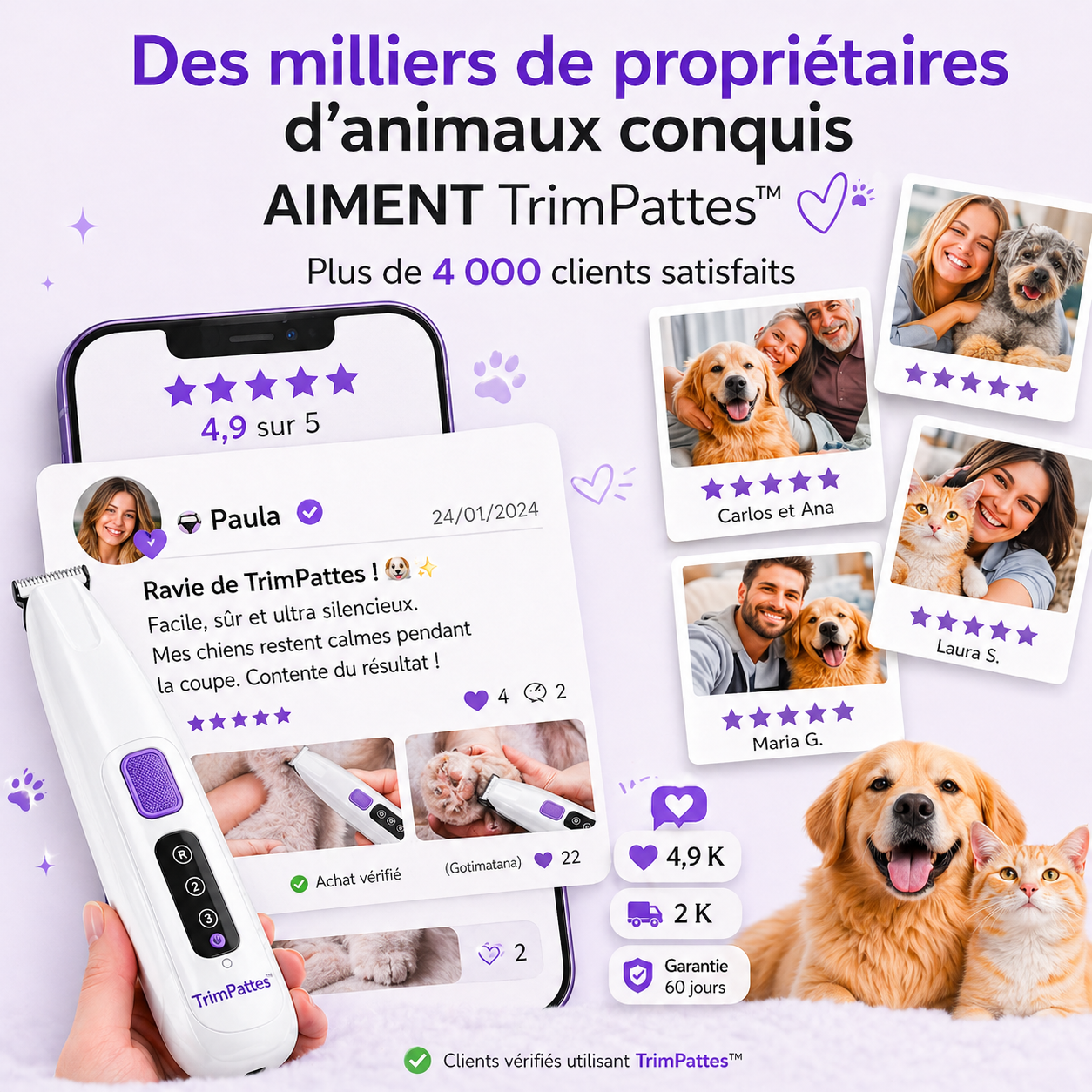 TrimPattes™ | coupe precise pour votre animal de compagnie