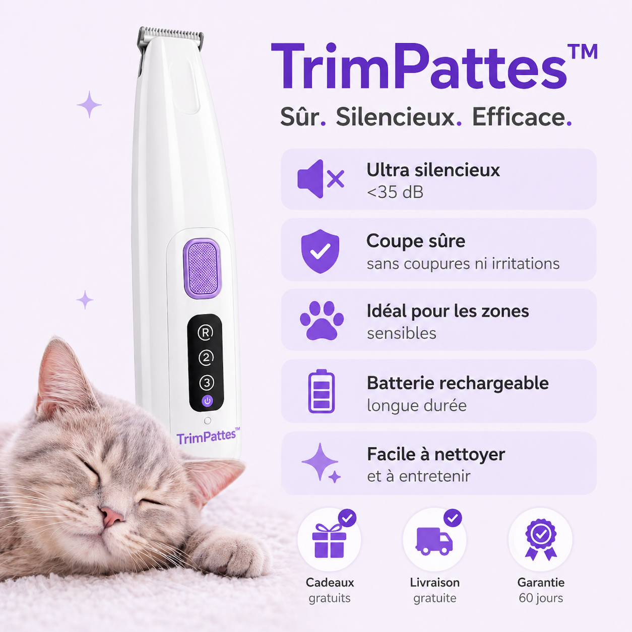 TrimPattes™ | coupe precise pour votre animal de compagnie
